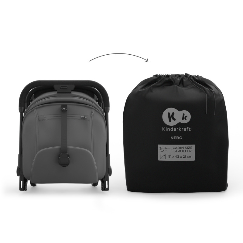 Прогулянкова коляска Kinderkraft Nebo Platinum Grey Beige KSNEBO00GRY0000
