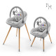Стільчик для годування 2 в 1 Kinderkraft Fini Up Grey KHFINIUPGRY0000