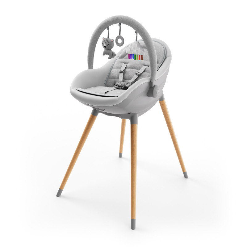 Стільчик для годування 2 в 1 Kinderkraft Fini Up Grey KHFINIUPGRY0000