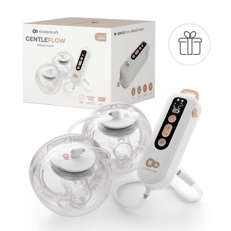 Подвійний електричний молоковідсмоктувач Kinderkraft GentleFlow Gold KEGEFL00GLD0000