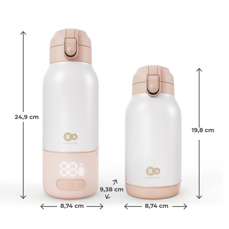 Портативний підігрівач для молока і термос 2-в-1 Kinderkraft Gaja Beige KEGAJA00BEG0000