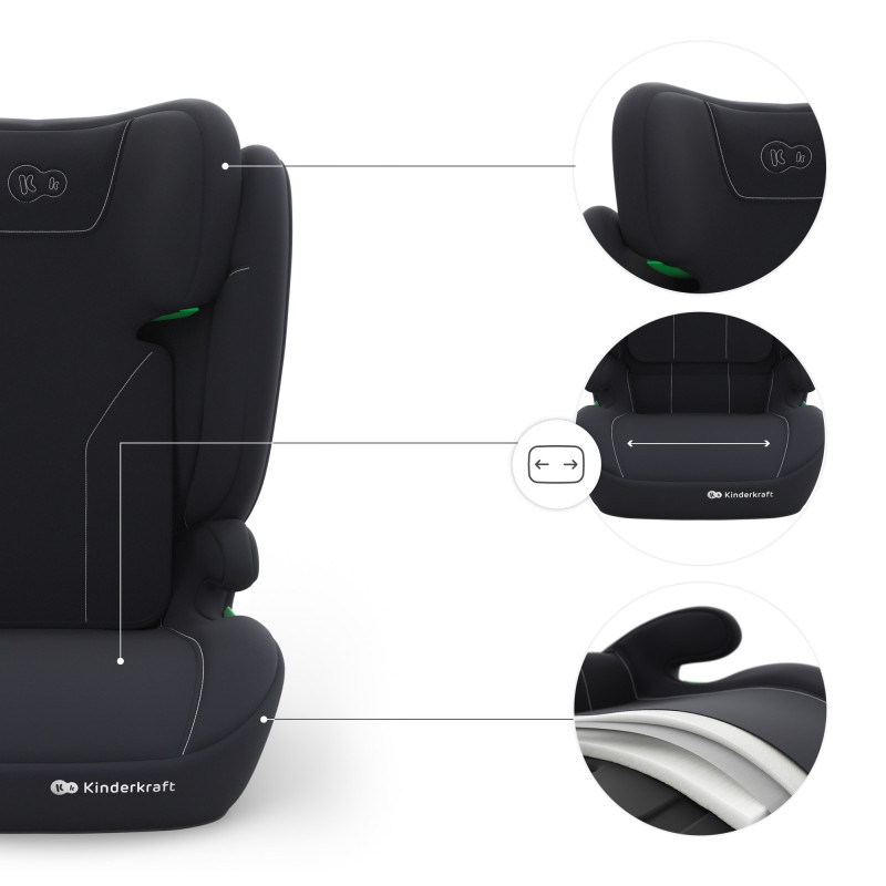 Автокрісло Kinderkraft i-Spark 2 Plus i-Size Black KCISPA02BLKPL00