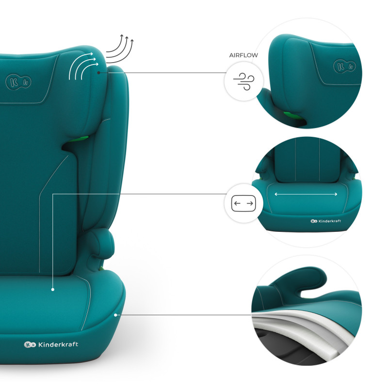 Автокрісло Kinderkraft i-Spark 2 Plus i-Size Green KCISPA02GREPL00
