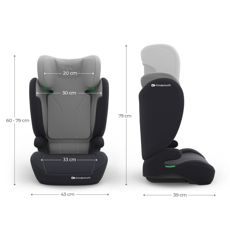 Автокрісло Kinderkraft i-Spark 2 Plus i-Size Grey KCISPA02GRYPL00