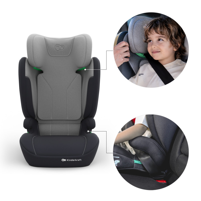 Автокрісло Kinderkraft i-Spark 2 Plus i-Size Grey KCISPA02GRYPL00