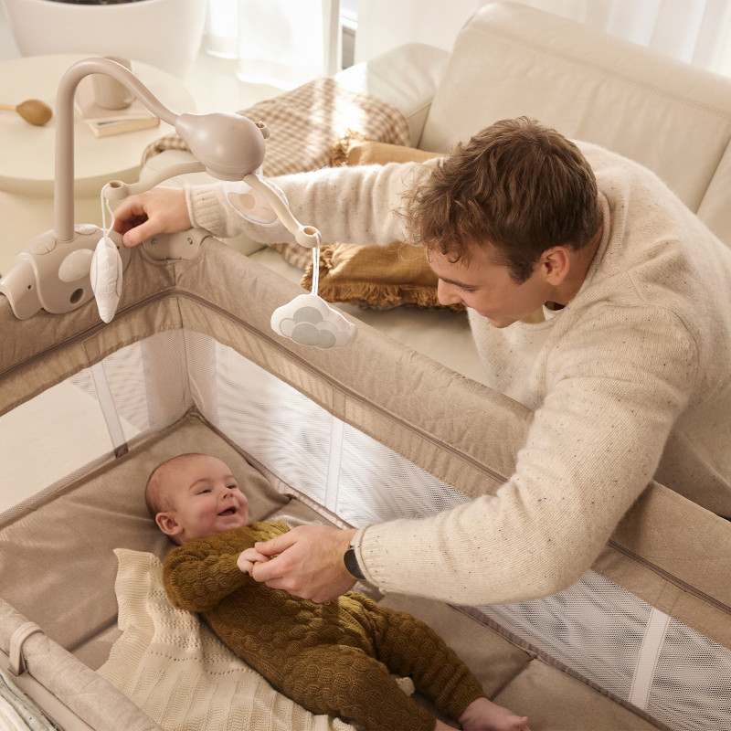 Ліжко-манеж з пеленатором Kinderkraft Leody Up Grey KCLEODUPGRY00AC