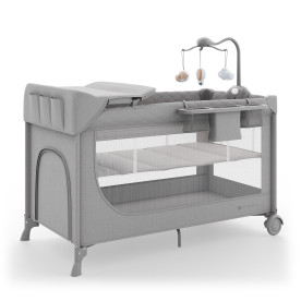 Ліжко-манеж з пеленатором Kinderkraft Leody Up Grey KCLEODUPGRY00AC