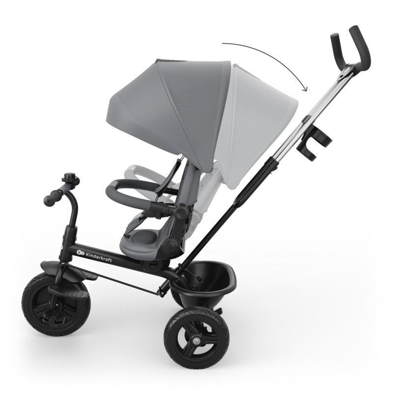 Триколісний велосипед Kinderkraft Aston 2 Plus Grey KRASTO02GRYPL00