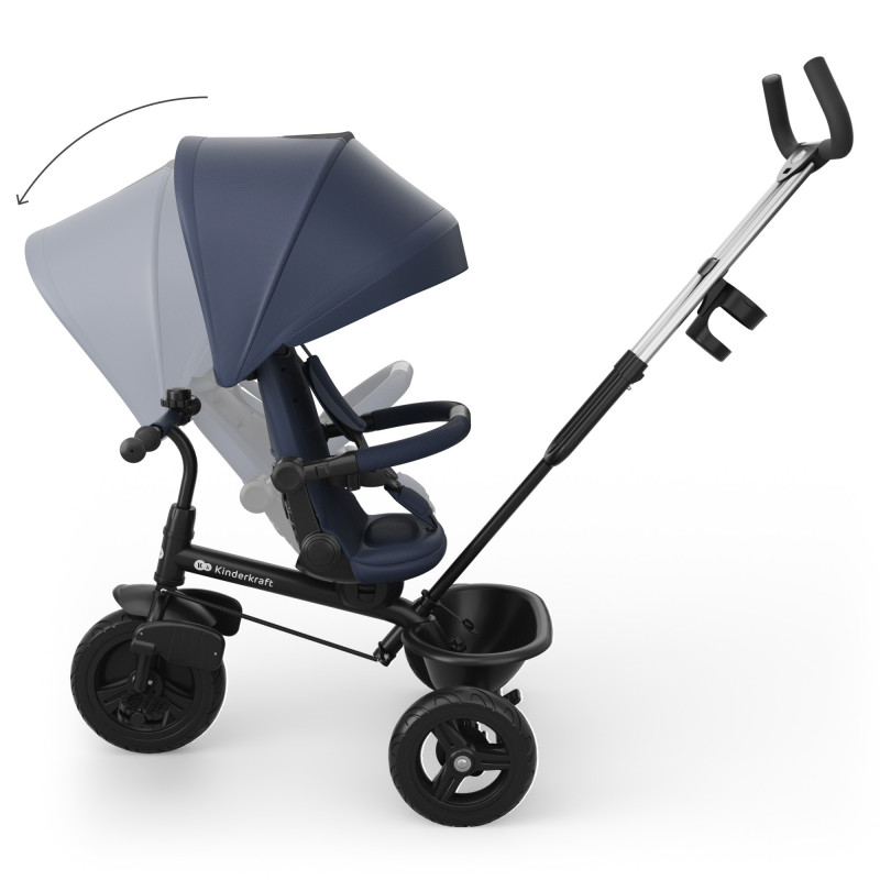 Триколісний велосипед Kinderkraft Aston 2 Plus Navy KRASTO02NAVPL00