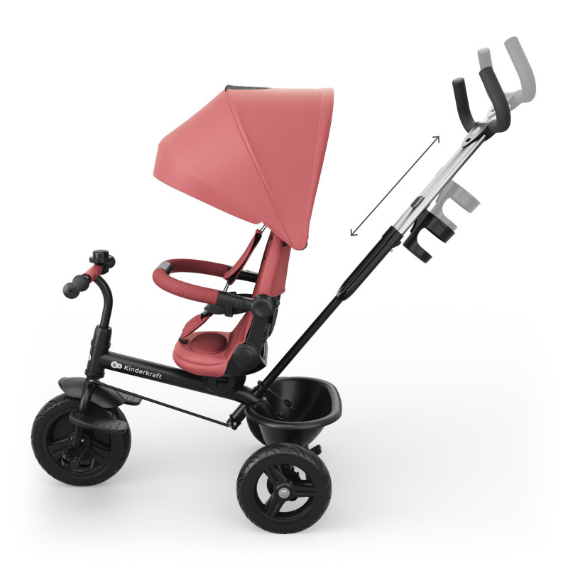 Триколісний велосипед Kinderkraft Aston 2 Plus Pink KRASTO02PNKPL00