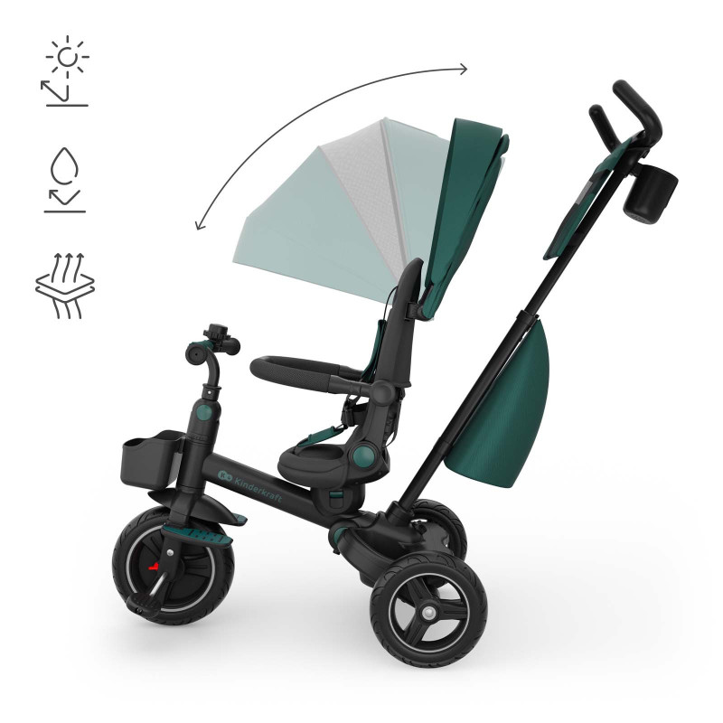 Триколісний велосипед Kinderkraft Spinstep 2 Plus Green KRSPST02GREPL00