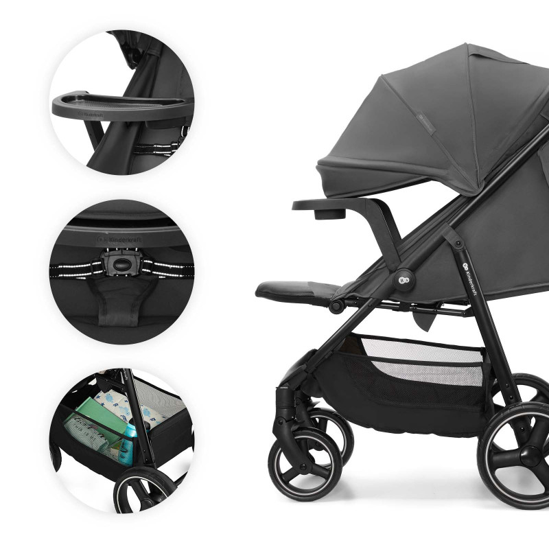 Прогулянкова коляска Kinderkraft Trig 3 Tray Grey KSTRIG03GRY000T