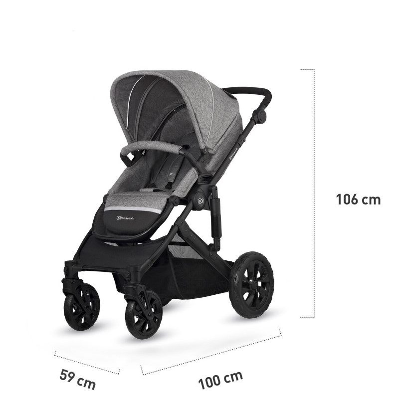 Універсальна коляска 2 в 1 Kinderkraft Prime Lite Gray KKWPRLIGRY2000