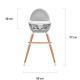 Стільчик для годування 2 в 1 Kinderkraft Fini Gray Leg KKKFINIGRYLEG0