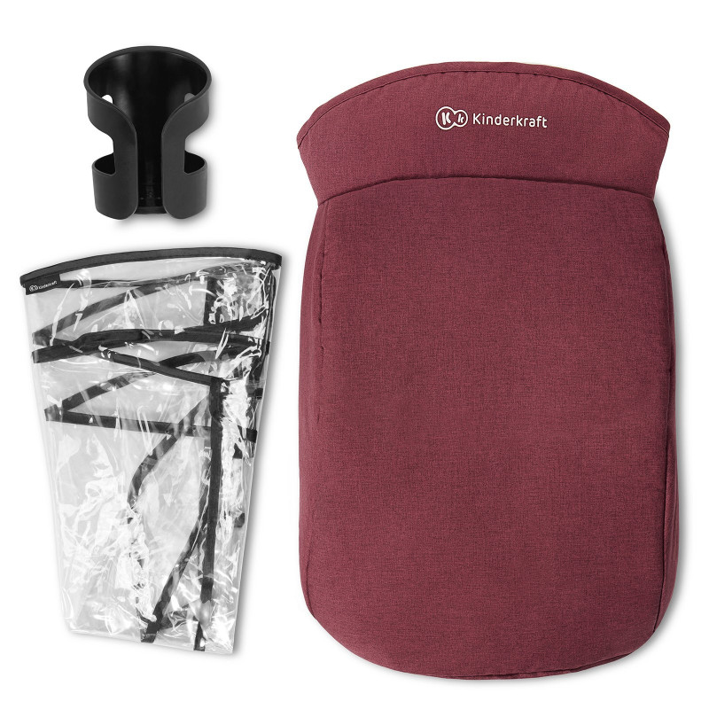 Прогулянкова коляска Kinderkraft Grande LX Burgundy KKWGRANBRG00LX