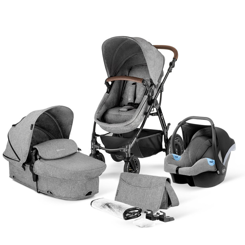 Універсальна коляска 3 в 1 Kinderkraft Moov Gray Melange KKWMOOVGRYM0NC