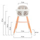Стільчик для годування Kinderkraft Sienna Gray KKKSIENGRY0000