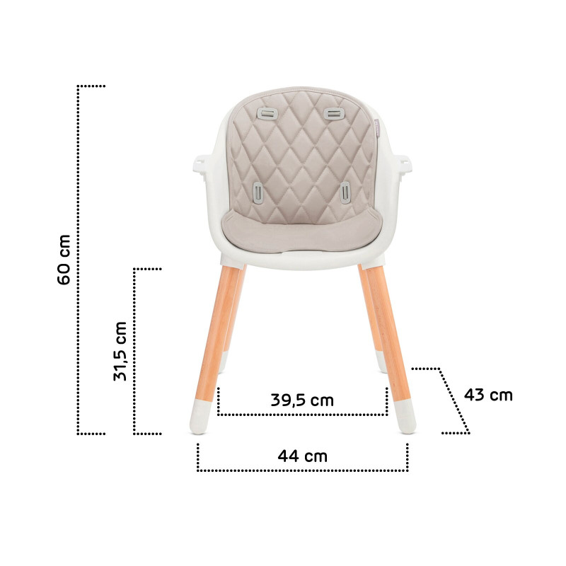Стільчик для годування Kinderkraft Sienna Gray KKKSIENGRY0000