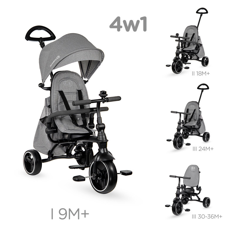 Триколісний велосипед Kinderkraft Jazz Grey KKRJAZZGRY0000