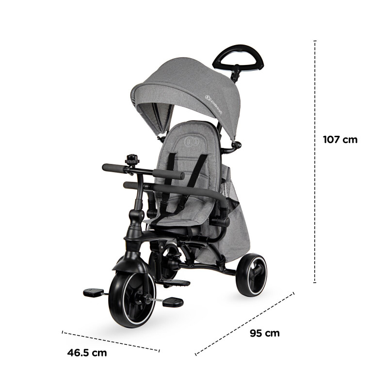 Триколісний велосипед Kinderkraft Jazz Grey KKRJAZZGRY0000