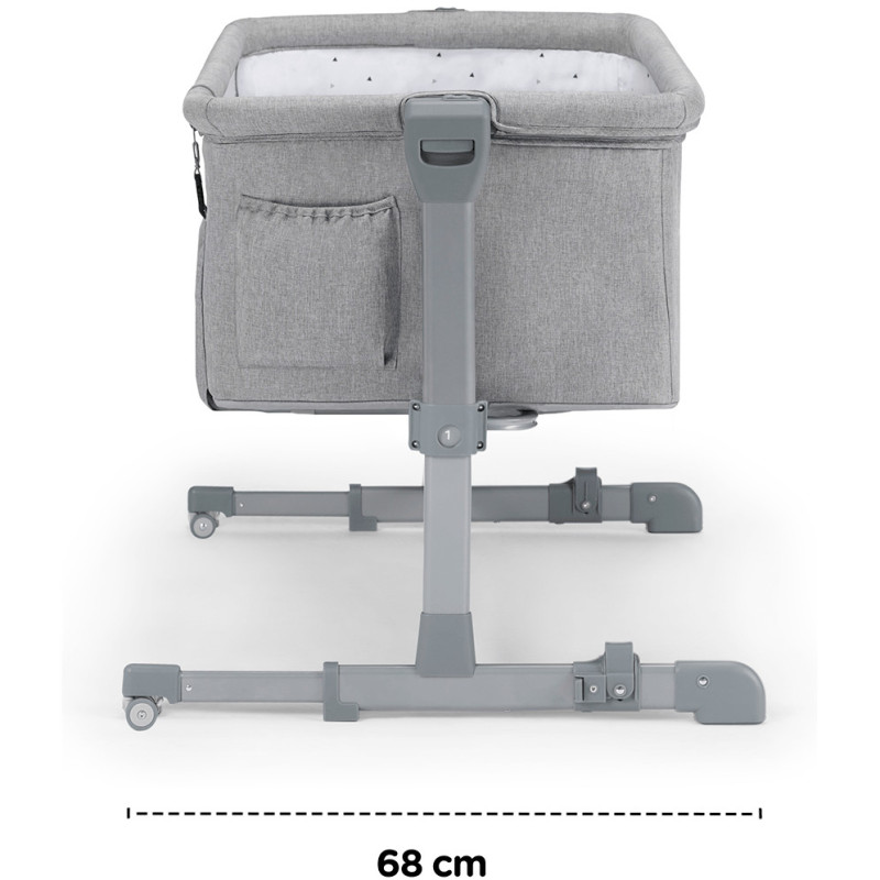 Приставне ліжечко-колиска Kinderkraft Neste Up Gray Melange KKLNESTGRYM00N