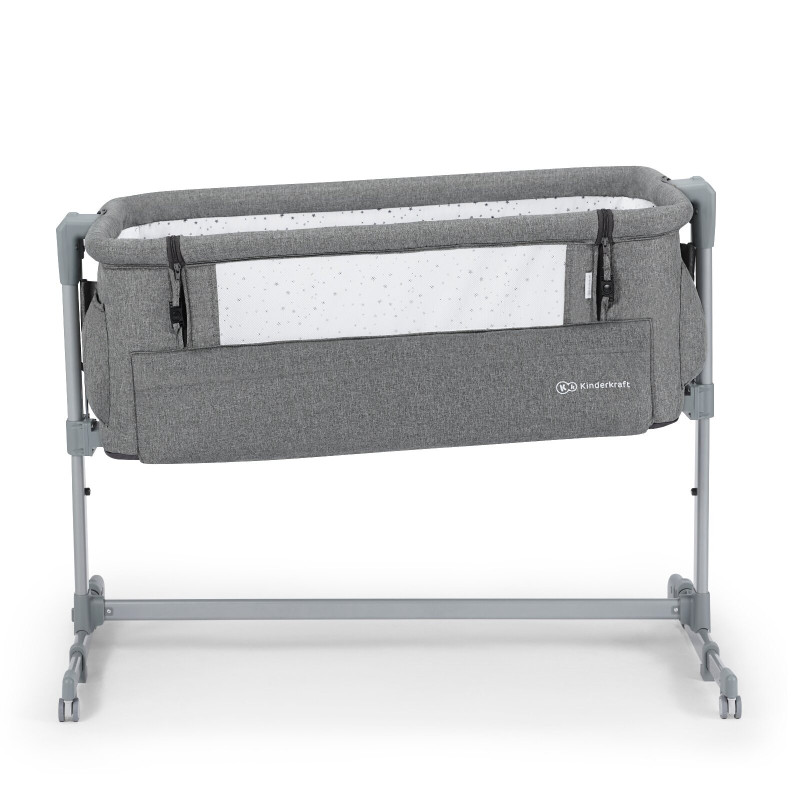 Приставне ліжечко-колиска Kinderkraft Neste Up Gray Melange KKLNESTGRYM00N
