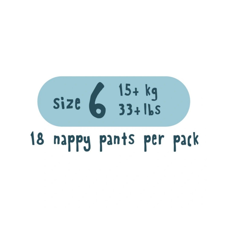 Підгузки KIT&KIN Еко трусики розмір 6 18 шт/уп, 15 кг, Єнот/Їжак