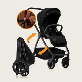 Універсальна Коляска 2 в 1 Lionelo Meril 2In1 Black Onyx
