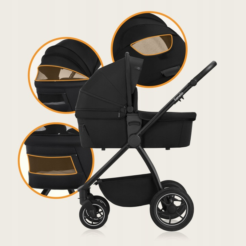 Універсальна Коляска 2 в 1 Lionelo Meril 2In1 Black Onyx