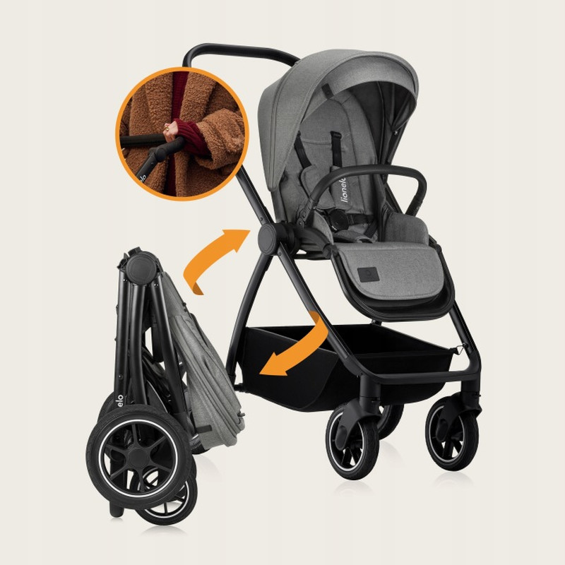 Універсальна Коляска 2 в 1 Lionelo Meril 2In1 Grey Stone