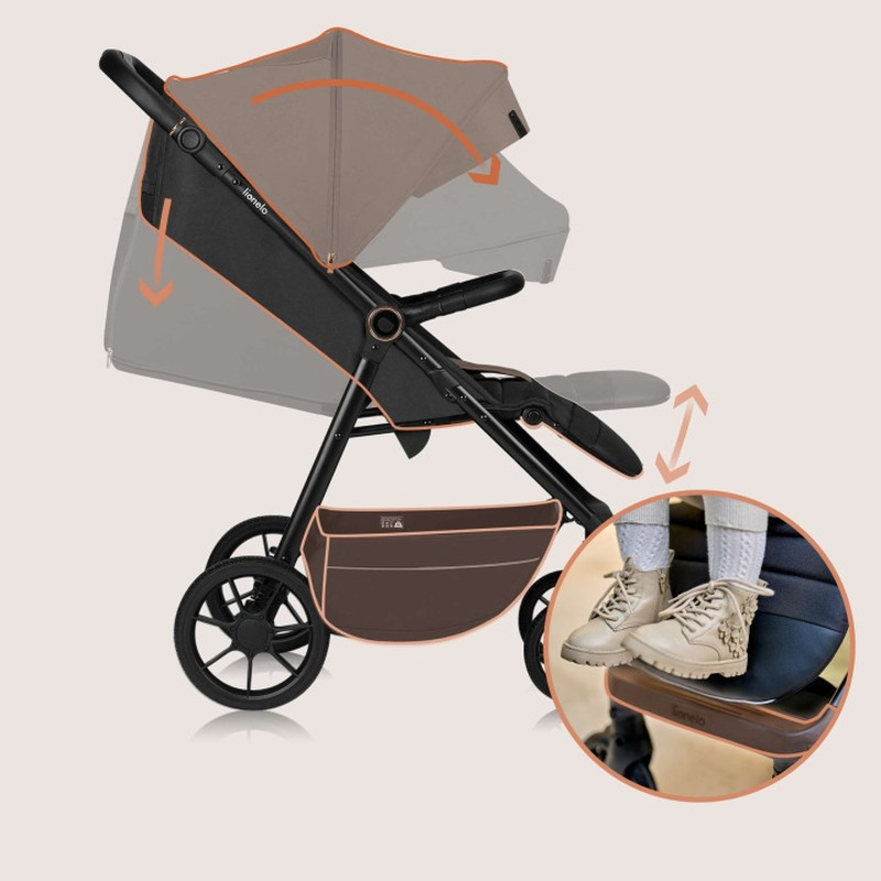 Прогулянкова Коляска Lionelo Mira Beige Sand