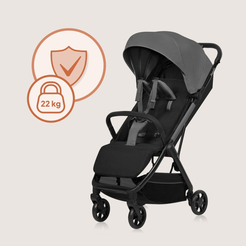 Прогулянкова Коляска Lionelo Julie Air Grey Stone
