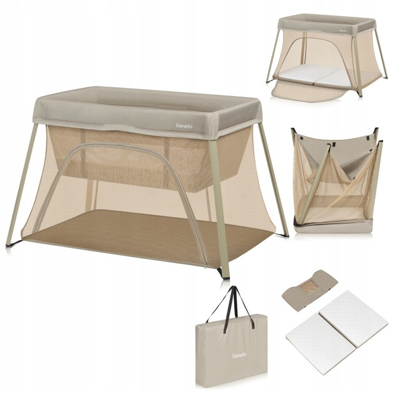 Ліжечко-Манеж Lionelo Alice Beige Olive