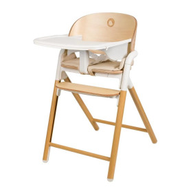 Стілець для Годування Lionelo Celia White Natural Wood