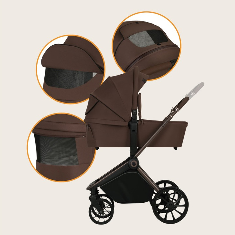 Універсальна коляска 3 в 1 Lionelo Mika Plus 3In1 Mocha Mousse