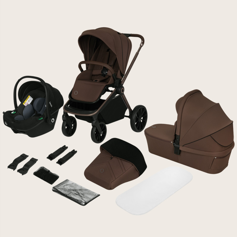 Універсальна коляска 3 в 1 Lionelo Mika Plus 3In1 Mocha Mousse
