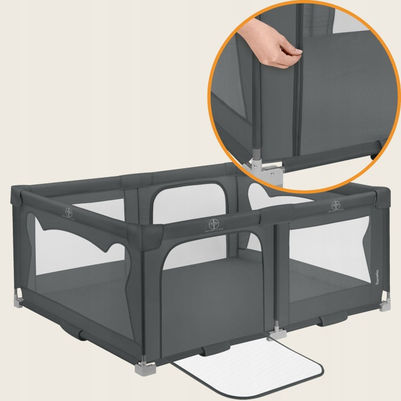Манеж Lionelo Florence Easy Fold Grey Graphite