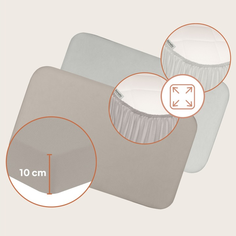 Простирадло Lionelo Bamboo Sheet off White Beige 70X28