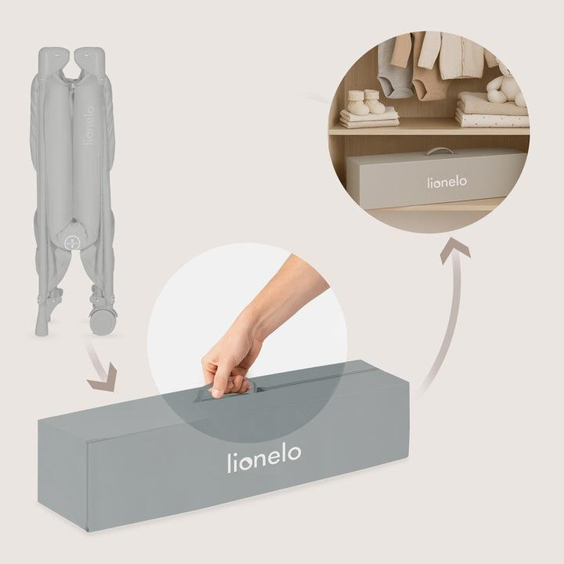 Манеж Lionelo Amelie Grey Concrete