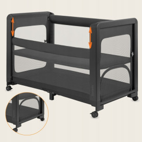 Ліжечко 3 в 1 Lionelo Patty Grey Graphite