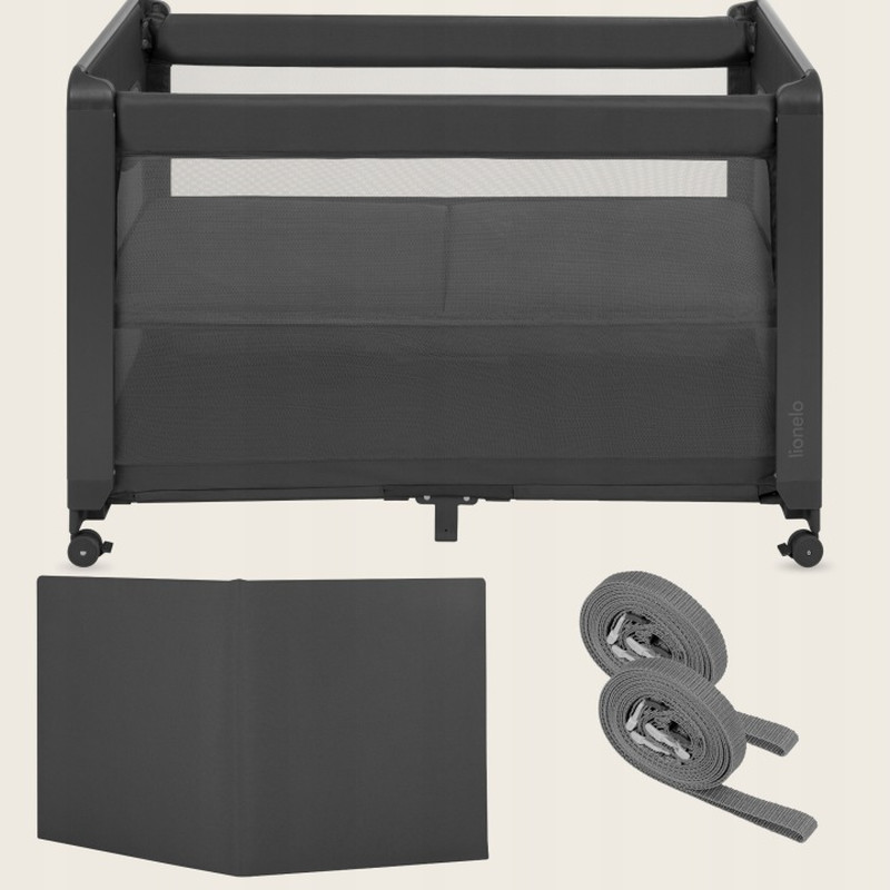 Ліжечко 3 в 1 Lionelo Patty Grey Graphite