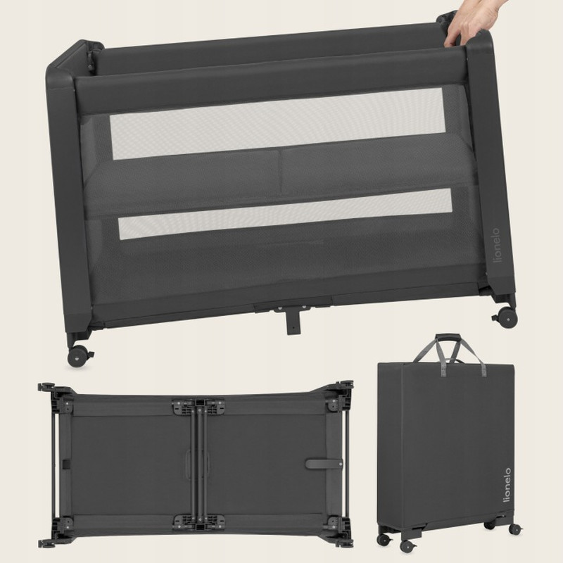 Ліжечко 3 в 1 Lionelo Patty Grey Graphite
