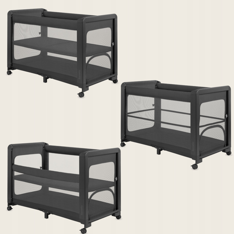 Ліжечко 3 в 1 Lionelo Patty Grey Graphite