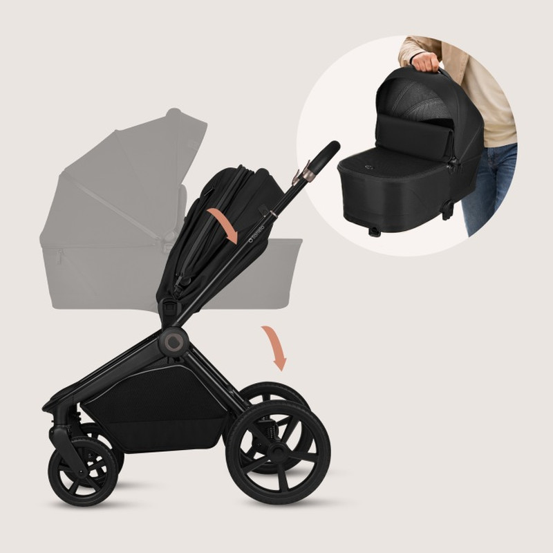 Універсальна Коляска 2 в 1 Lionelo Freya 2In1 Black Onyx