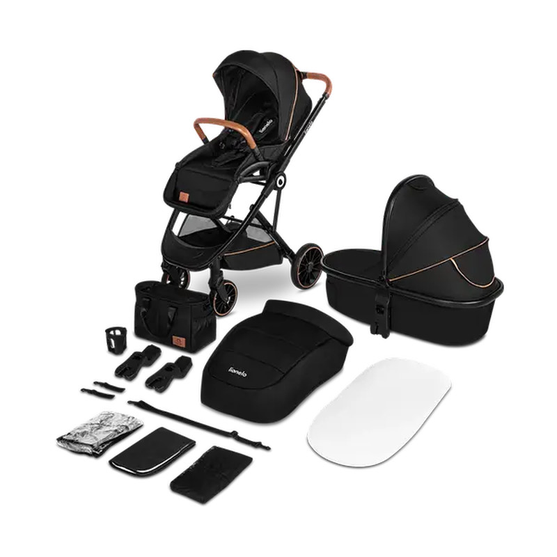 Універсальна Коляска 2 в 1 Lionelo Riya Black Onyx