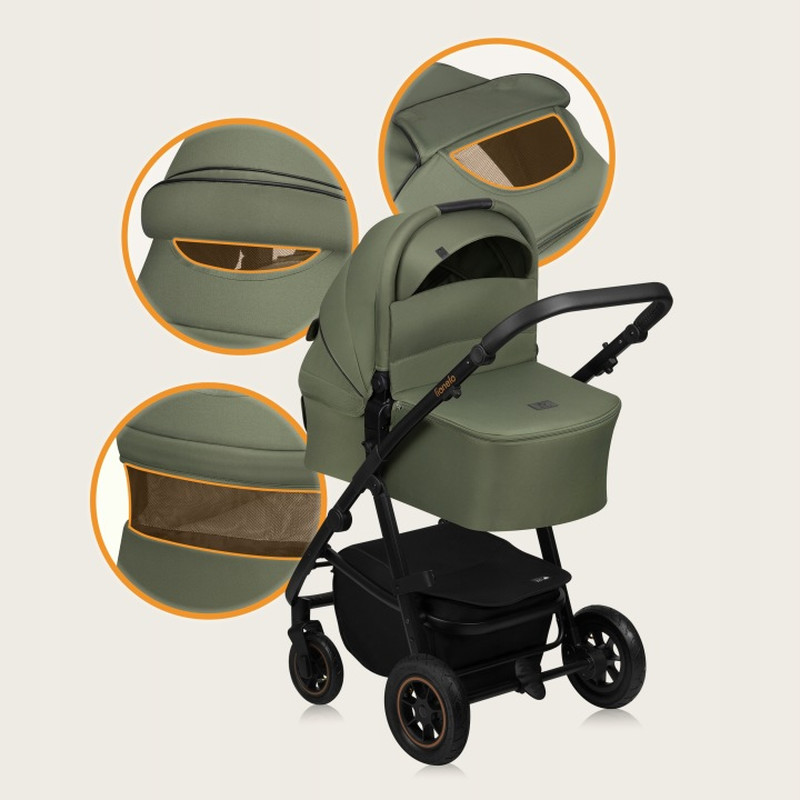 Універсальна коляска 3 в 1 Lionelo Amber Plus Green Forest