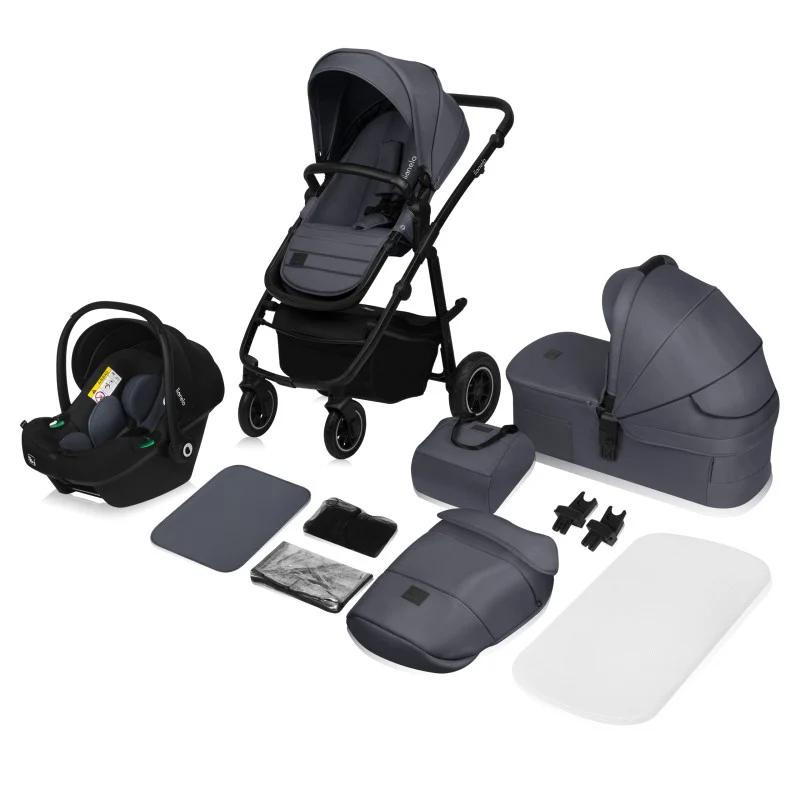 Універсальна коляска 3 в 1 Lionelo Amber Plus Grey Graphite