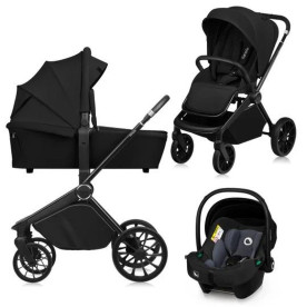 Універсальна коляска 3 в 1 Lionelo Mika Plus 3In1 Black Onyx