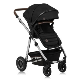 Універсальна коляска 2 в 1 Lionelo Amber Чорний Lo-Amber Black Silver 2In1