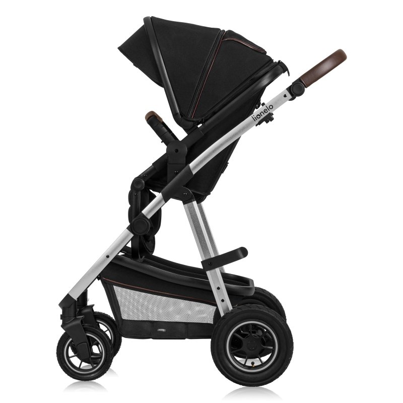 Універсальна коляска 2 в 1 Lionelo Amber чорний LO-AMBER BLACK SILVER 2in1